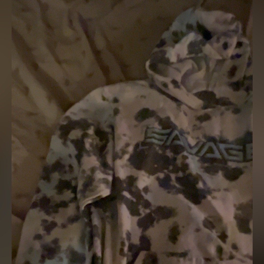 Tie-Dye Hoodie with 'SAVAGE' Print